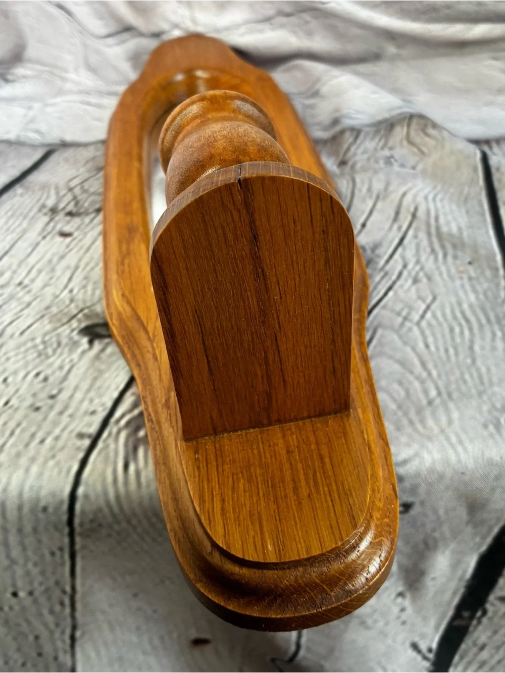 2 Vtg Americana Cottagecore Oak Wood Mirror Taper Candle Wall Sconces Grannycore